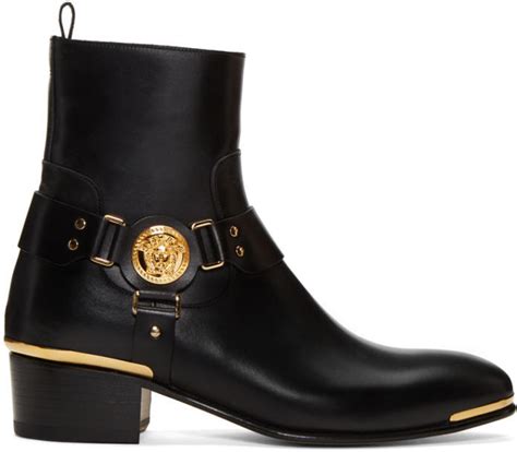 versace black medusa harness boots|Versace Medusa Harness Boot (Women) .